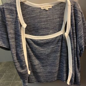 Cropped Matching Cardigan and Tank